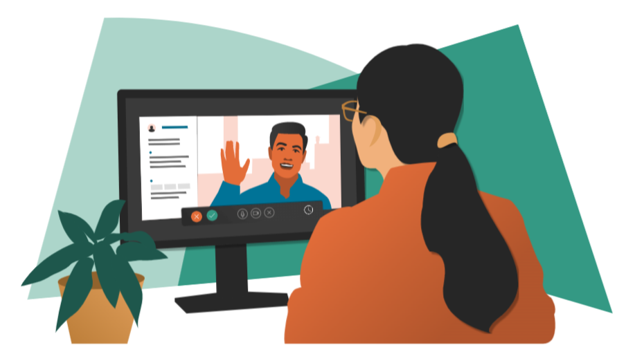 Recruiter taking a screening call with a candidate